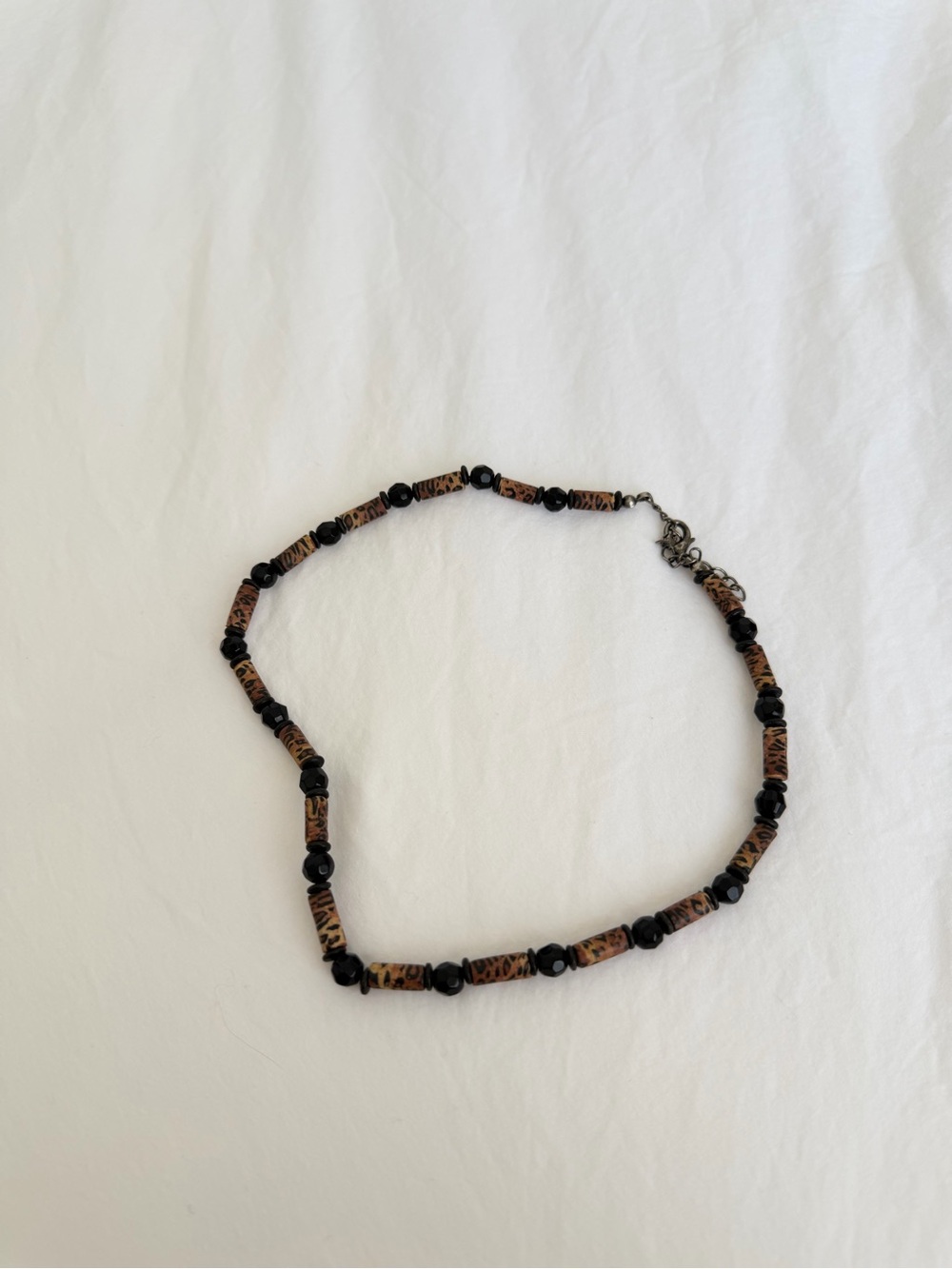 Cheetah Beaded Choker Necklace